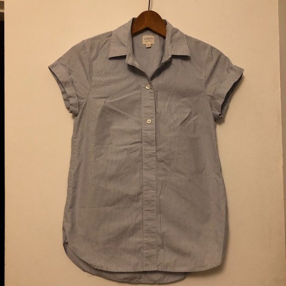 J. Crew Factory Pinstripe Popover - Picture 2 of 5